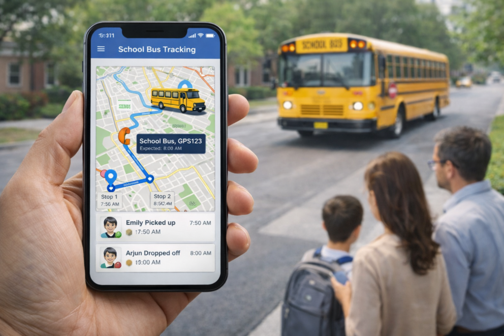 the school bus Tracking mobile app